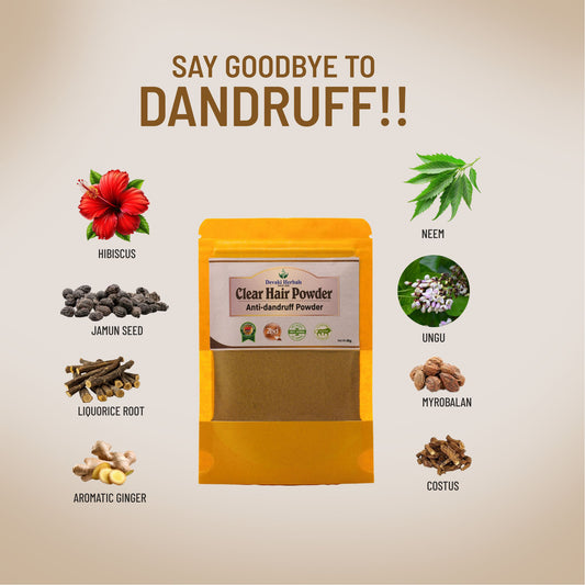 Clear Hair Powder | Herbal Anti-Dandruff Hair Pack